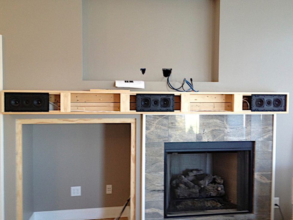 Speakers in the Mantel - Asheville Audio Visual Lighting And Media